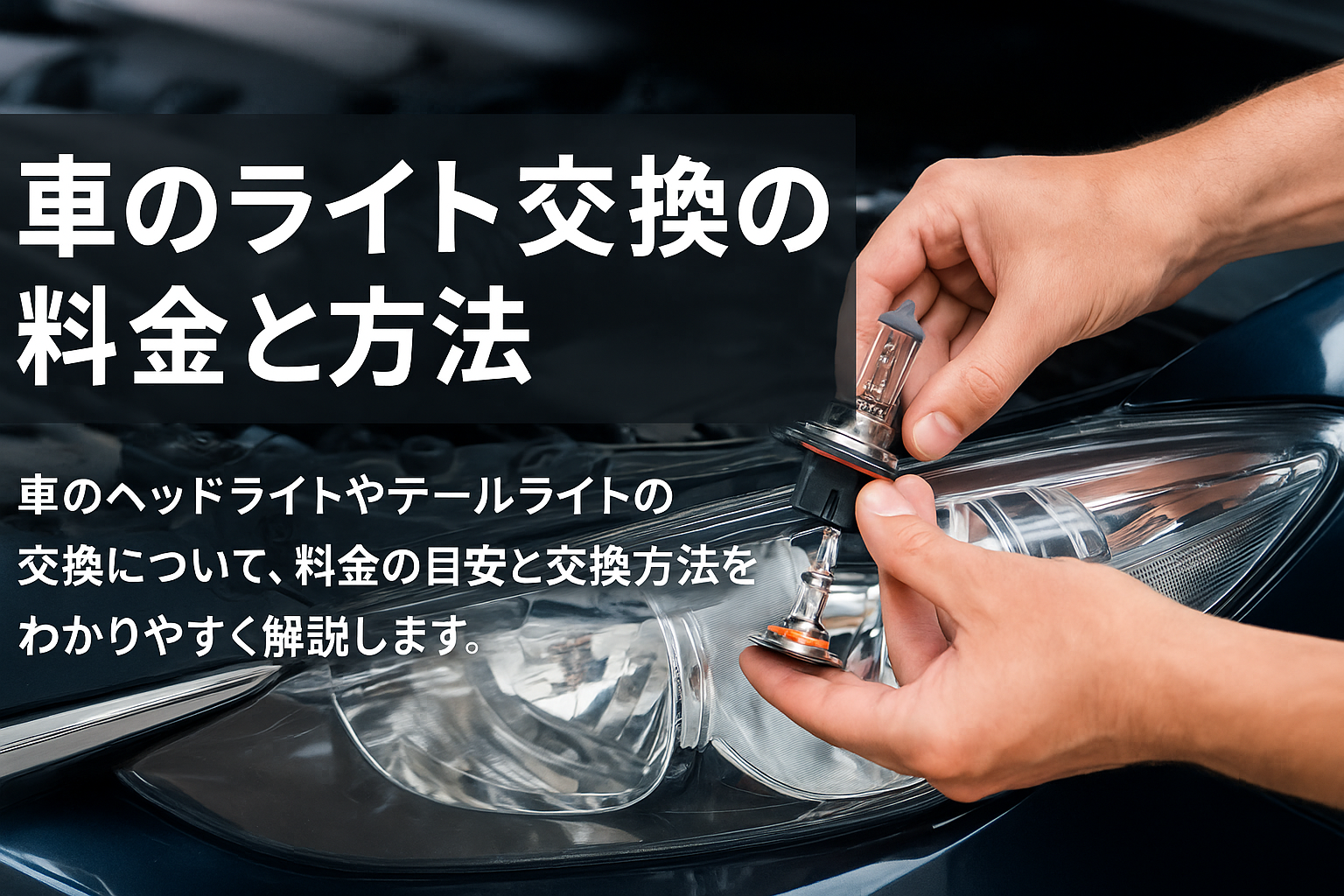 車のライト交換の料金と方法