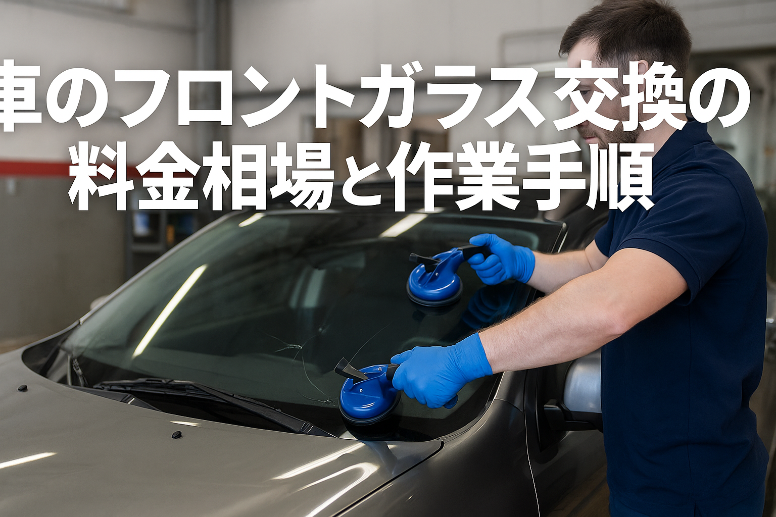車のフロントガラス交換の料金相場と作業手順