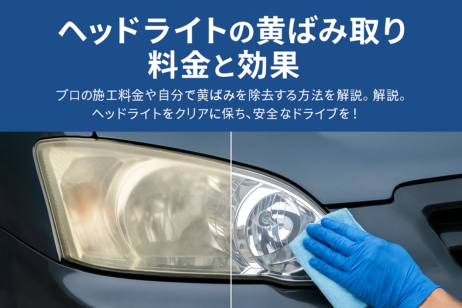 ヘッドライトの黄ばみ取り料金と効果