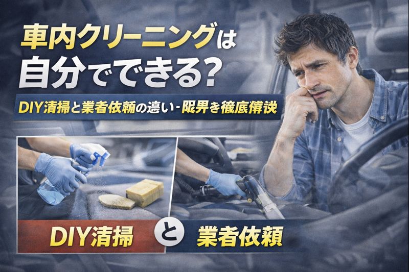 車内クリーニングは自分でできる？DIY清掃と業者依頼の違い・限界を徹底解説