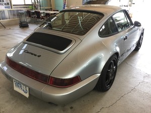 ポルシェ911(964)・プレミアム車内クリーニング＆天井クリーニング