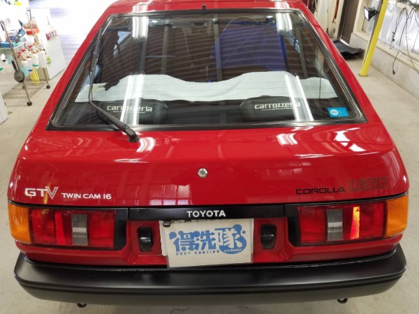 AE86レビン・車内クリーニング後に外装を撮影２