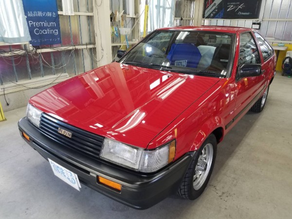 AE86レビン・車内クリーニング後に外装を撮影２