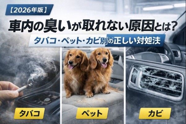【2026年版】車内の臭いが取れない原因とは？タバコ・ペット・カビ別の正しい対処法サムネイル