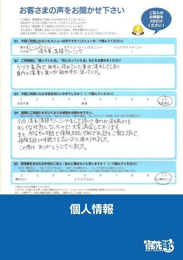 浸水クリーニング・トヨタ アイシス・埼玉県朝霞市のT様サムネイル