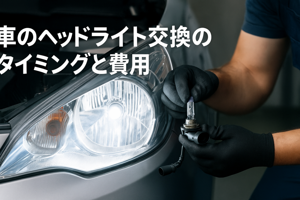 車のヘッドライト交換のタイミングと費用