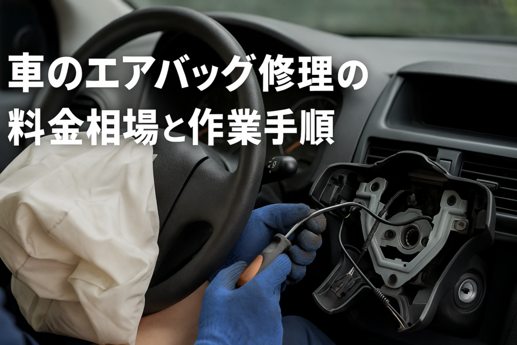 車のエアバッグ修理の料金相場と作業手順