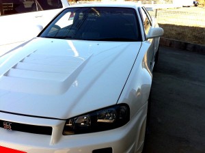 ヘッドライト磨き(GT-R・R34/フロント左)