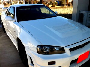 ヘッドライト磨き(GT-R・R34/フロント右)